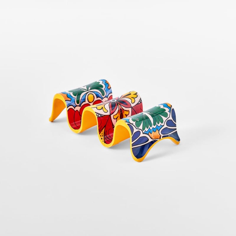 Prepara Multiple Taco Holder, Yellow, Holds 3 Tacos - Image 1